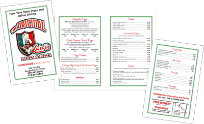 Menu - Luigi’s (2009)